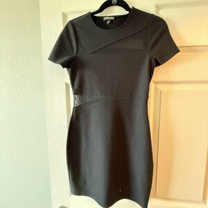 Express Black Textured Mini Dress